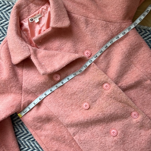 Cotton Candy Pink Wool Blend Coat - Picture 6 of 6